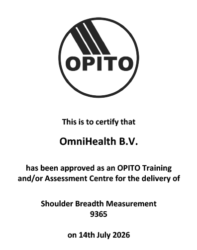 OPITO Approved Training & Assessment Centre - Shoulder Breadth Measurement (9365), OmniHealth B.V.